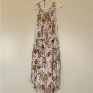 J. Jill Asymmetrical Dress - Cream and pink Floral